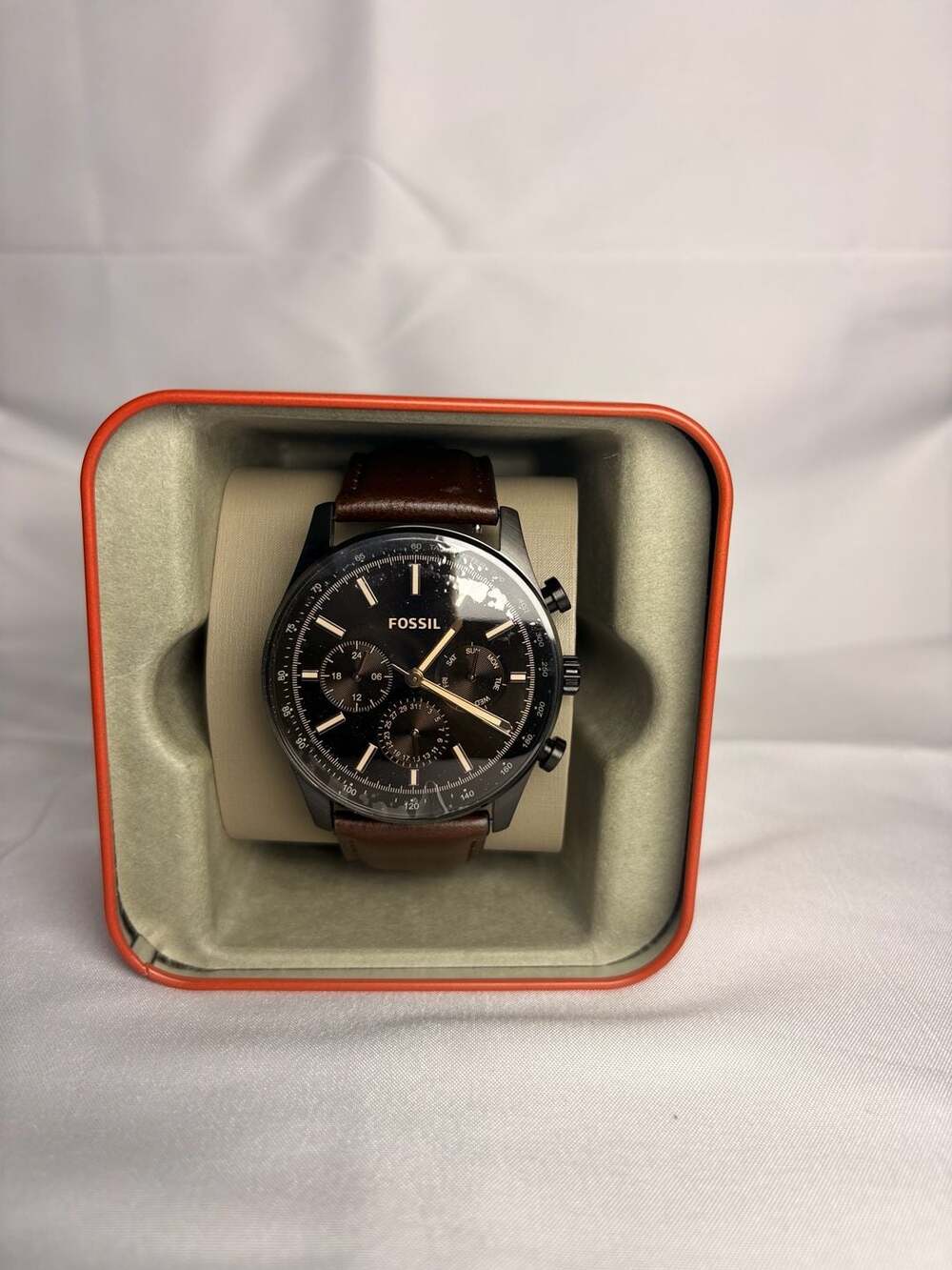 Fossil Sullivan Multifunction Brown Leather Watch BQ2457